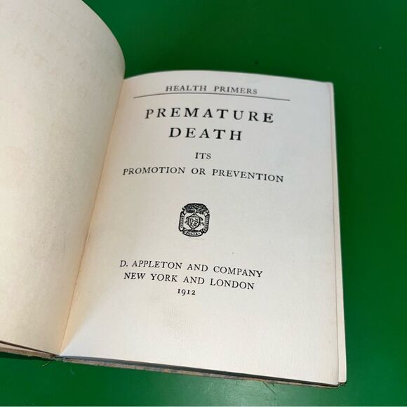 Antique Book Health Primer Premature Death J.D. Appleton & Co. 1912 - Picture 3 of 7